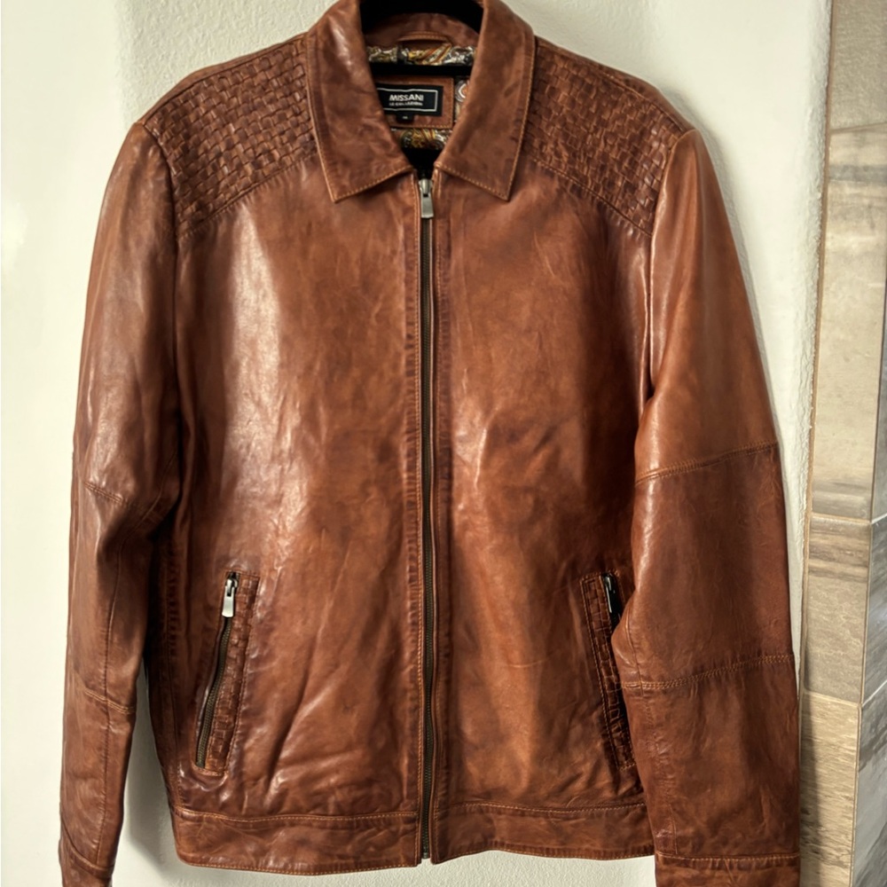 Missani Brown Leather Jacket